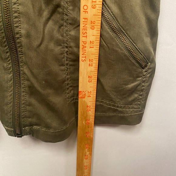 NWT American Eagle Outfitters Olive Green Utility Vest Jacket Moto Style Medium - Picture 8 of 8